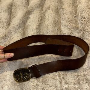 Men's Vintage Brown Leather Belt